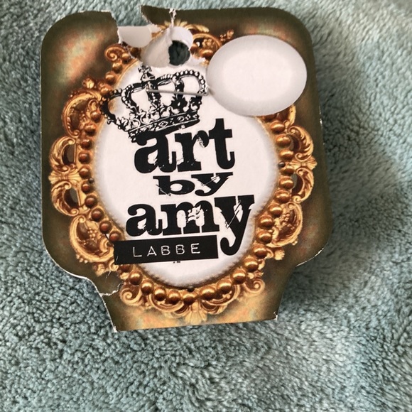 Art by Amy designer jewelry leather strap with turquoise pendant - Picture 2 of 4